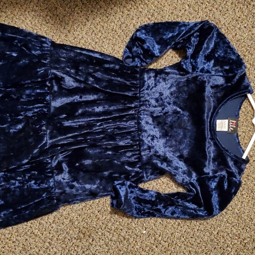 Velvet blue  dress